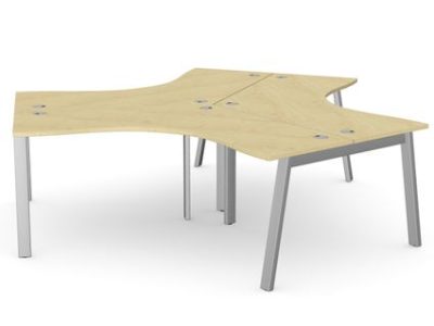 Switch 120 Degree 3 Person Bench, A-Leg