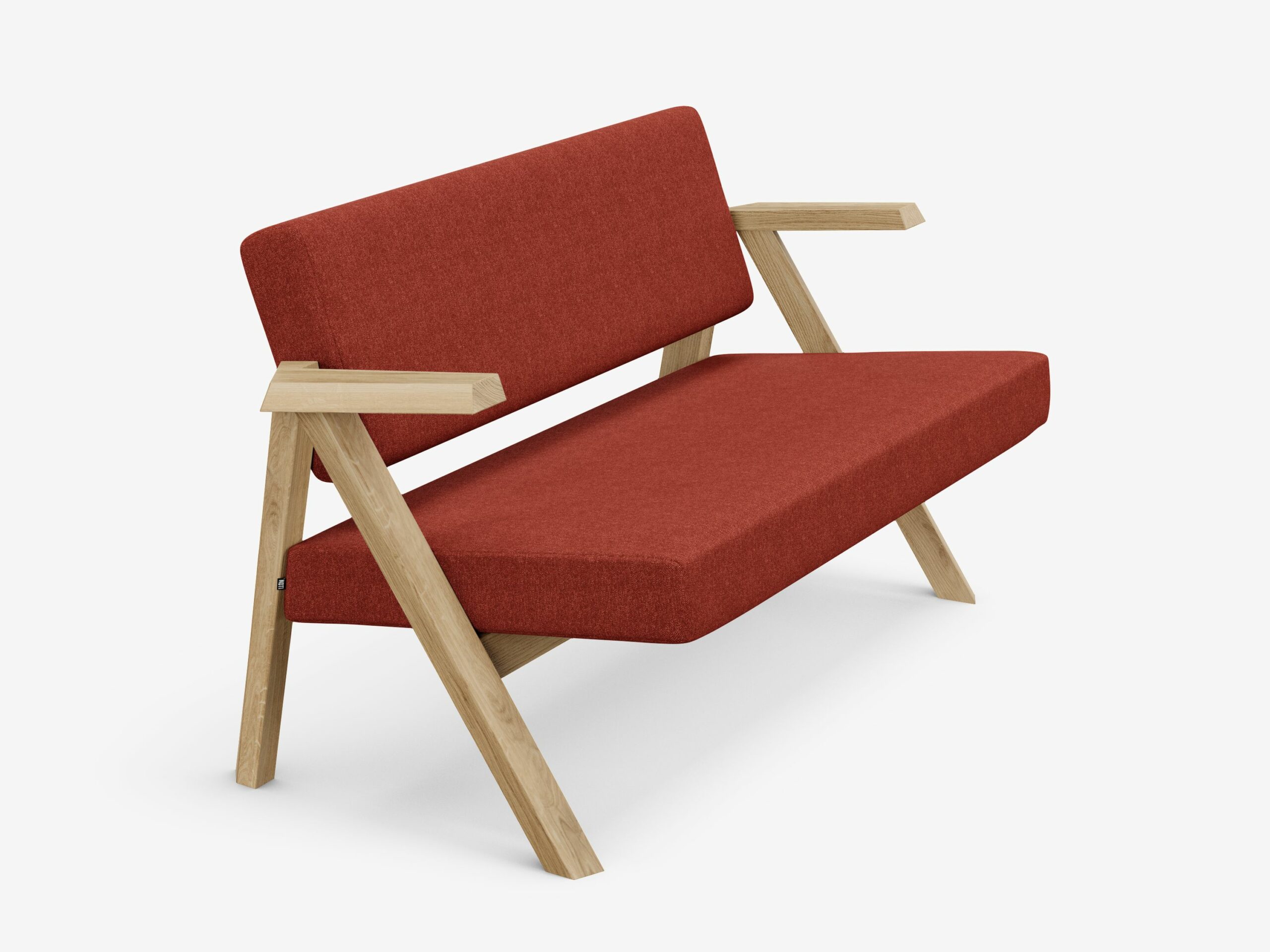 Noti Clapp 2-Seater Sofa with Wooden Legs 1 Noti Clapp 2-Seater Sofa with Wooden Legs