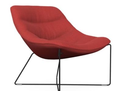 Noti Mishell Soft Armchair with Skid Metal Frame