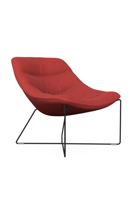Noti Mishell Soft Armchair with Skid Metal Frame 1 Noti Mishell Soft Armchair with Skid Metal Frame