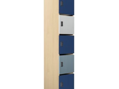 Wuteh Wooden Lockable Locker Single