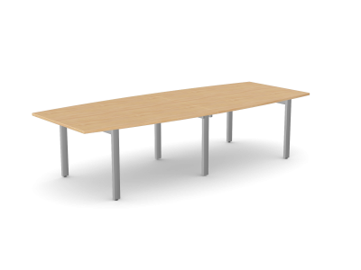 Switch Two Piece Curved Meeting Table with Open Leg