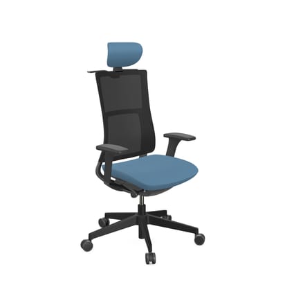 Violle Ergonomic Mesh Backrest Task Chair in Black Frame with Headrest 1 Violle Ergonomic Mesh Backrest Task Chair in Black Frame with Headrest