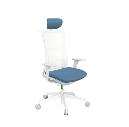 Violle Ergonomic Mesh Backrest Task Chair in Grey Frame with Headrest 1 Violle Ergonomic Mesh Backrest Task Chair in Grey Frame with Headrest
