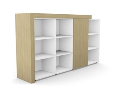 Auttica Executive Wooden Open Storage Cupboard