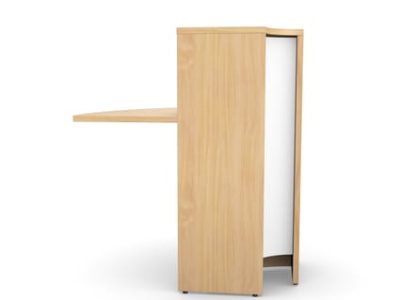 Linus Module 07 Modular Wooden High Reception Desk Corner Unit