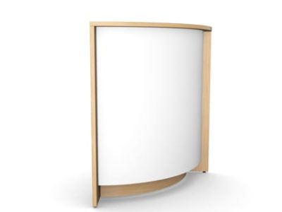 Linus Module 06 Modular Wooden High Reception Desk Curved Unit