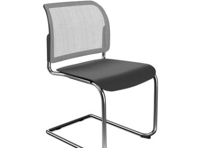 Bit Plastic Seat and Mesh Backrest Chair, Cantilever Frame - Model 555V