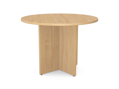 Kito Wooden Round Meeting Table Panel Leg Base