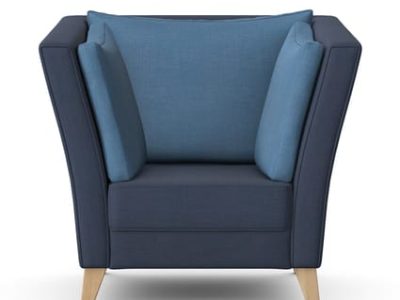 DURA - One Seat Highback Sofa with Wooden Leg Base