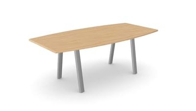 Switch Single Piece Curved Meeting Table with A-Leg