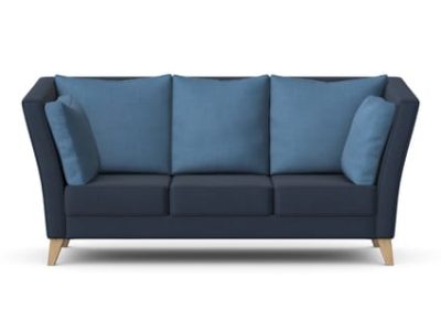 DURA - Three Seat Highback Sofa with Wooden Leg Base