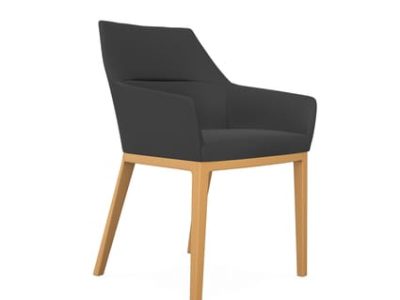 Profim Chic 20HW Soft Seating Armchair with Wooden Legs