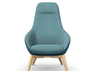 ARIA Lounge Chair with 4 Wooden Legs