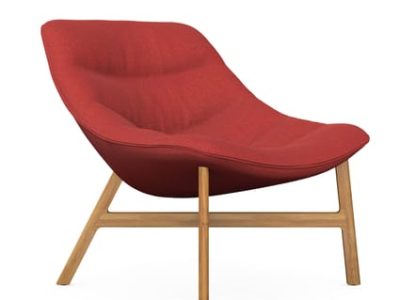 Noti Mishell Soft Armchair with Wooden Legs