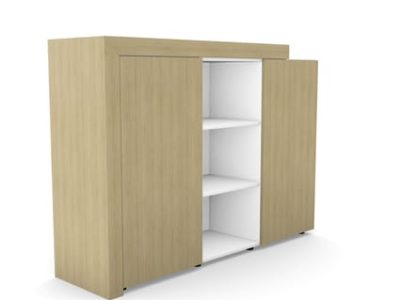 Auttica Executive Wooden Cabinet with 2 Doors and Shelves