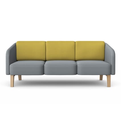 LEWIS - Three Seat Sofa, Wooden Base 1 LEWIS - Three Seat Sofa, Wooden Base