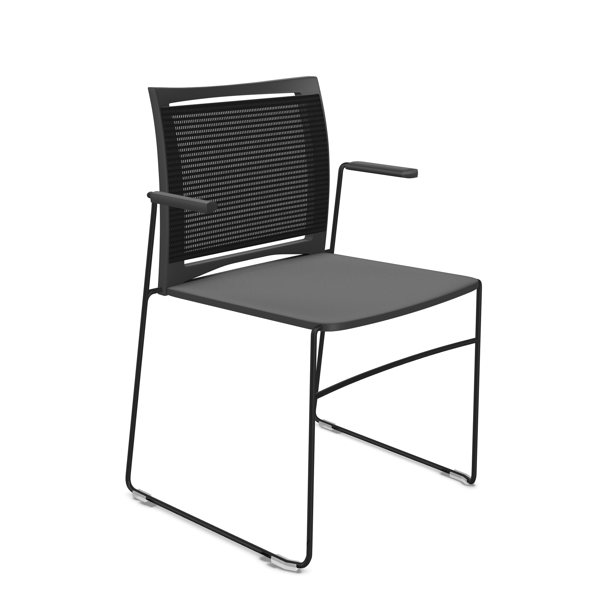 Profim Ariz Plastic Seat with Armrest and Mesh Backrest Chair - Model 555V 1 Profim Ariz Plastic Seat with Armrest and Mesh Backrest Chair - Model 555V