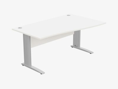 Komo Cantilever Wave Desk with Cable Managed Legs
