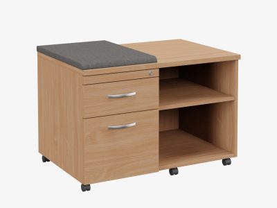 Kito Wooden Underdesk Mobile Unit with Small Cushion