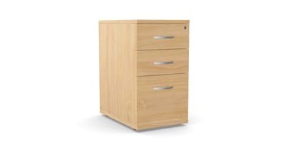 Kito Wooden 3 Drawer Desk High Pedestal