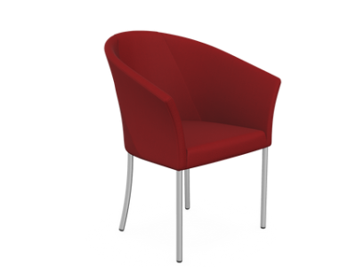 You 4-Legged Armchair with Armrests