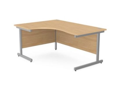 Ashford Metal Cantilever Leg Crescent Desk
