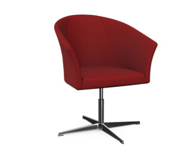 You 4-Star Base Swivel Armchair with Armrests