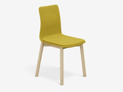 Linar Plus Upholstered Chair with Wooden Legs