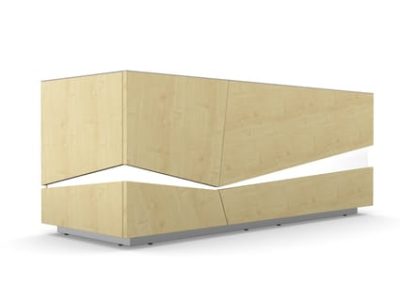 Illusion Executive Wooden Reception Desk Unit