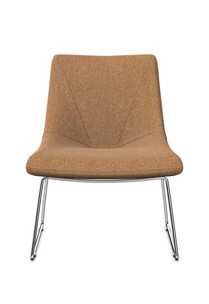 REMI Large Reception/Lounge Chair with Skid Metal Base 1 REMI Large Reception/Lounge Chair with Skid Metal Base