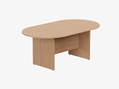 Kito Wooden Oval Meeting Table Panel Leg Base Single Piece - Size 1800 mm x 1000 mm