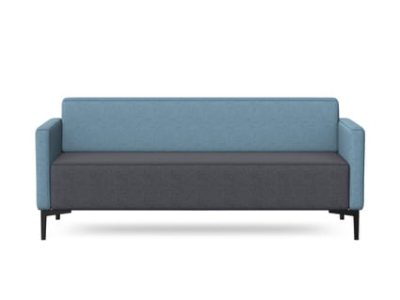 OBAN Soft Seating - Three Seat Sofa with Backrest, Metal Legs