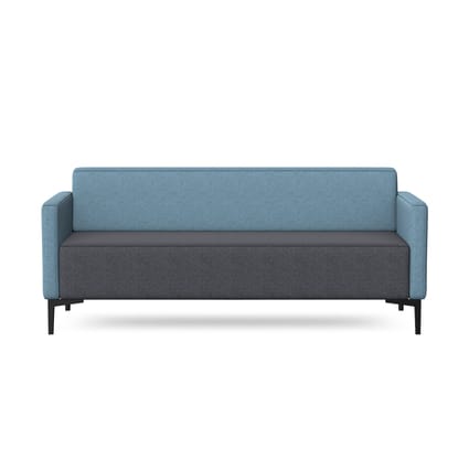 OBAN Soft Seating - Three Seat Sofa with Backrest, Metal Legs 1 OBAN Soft Seating - Three Seat Sofa with Backrest, Metal Legs