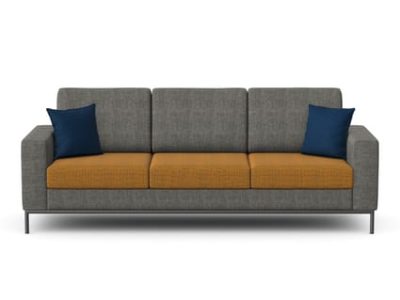 HARRIS - Three Seat Sofa with Metal Base
