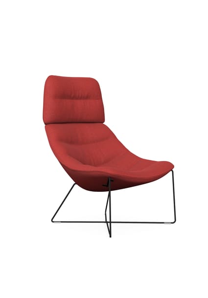 Noti Mishell Soft XL Armchair with Skid Metal Frame 1 Noti Mishell Soft XL Armchair with Skid Metal Frame