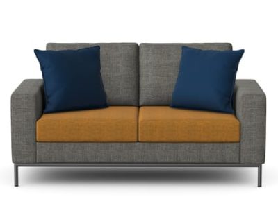 HARRIS - Two Seat Sofa with Metal Base