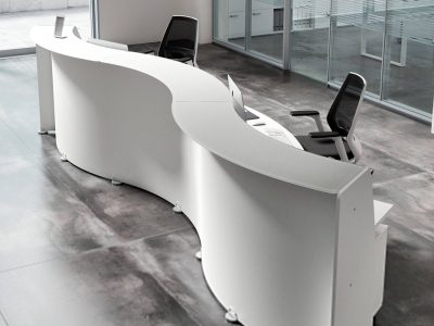 GLASS COUNTER Reception Unit, 10mm fingerprint-proof tempered glass