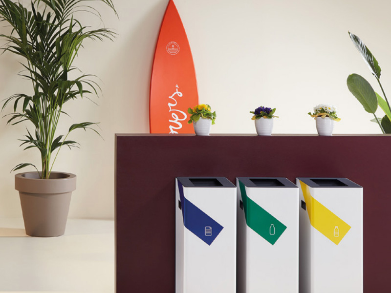 BASILEA Recycling Station, 1.5mm steel with plastic inner bin, choice of 3 sizes 1 BASILEA Recycling Station, 1.5mm steel with plastic inner bin, choice of 3 sizes