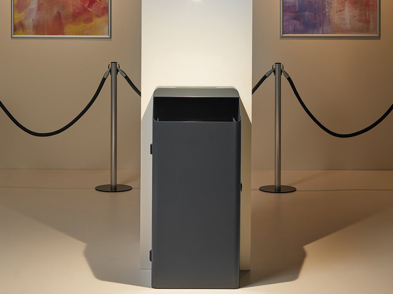 BADEN Recycling Station colour options made of 1.5mm steel with front swing door 3 BADEN Recycling Station colour options made of 1.5mm steel with front swing door - Image 3