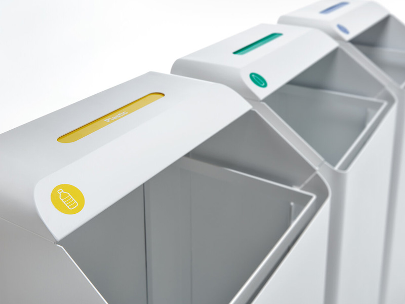 BADEN Recycling Station colour options made of 1.5mm steel with front swing door 6 BADEN Recycling Station colour options made of 1.5mm steel with front swing door - Image 6