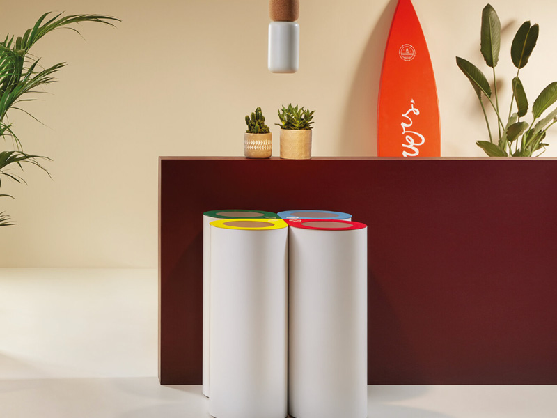 DAVOS Recycling Station, made from 1.2mm steel with tilting lid & rubber feet 5 DAVOS Recycling Station, made from 1.2mm steel with tilting lid & rubber feet - Image 5