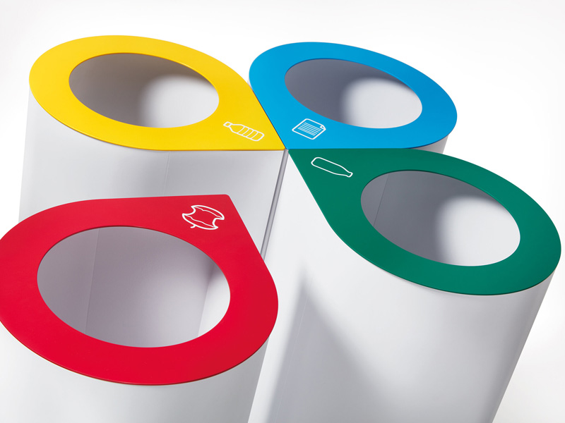 DAVOS Recycling Station, made from 1.2mm steel with tilting lid & rubber feet 4 DAVOS Recycling Station, made from 1.2mm steel with tilting lid & rubber feet - Image 4