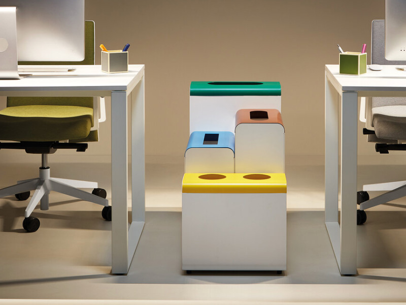 INTERLAKEN Recycling Station, removable top with 4 lid options 3 INTERLAKEN Recycling Station, removable top with 4 lid options - Image 3