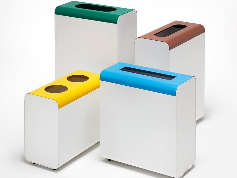 INTERLAKEN Recycling Station, removable top with 4 lid options 2 INTERLAKEN Recycling Station, removable top with 4 lid options - Image 2