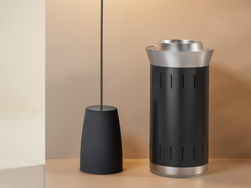 LAUSANNE Recycling Station, for indoor or outdoor use, steel body, aluminium head 3 LAUSANNE Recycling Station, for indoor or outdoor use, steel body, aluminium head - Image 3