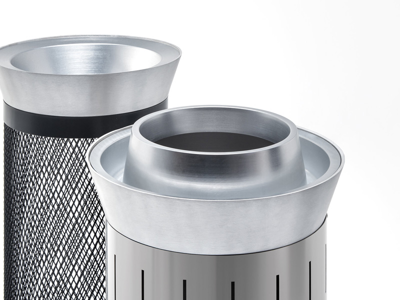 LAUSANNE Recycling Station, for indoor or outdoor use, steel body, aluminium head 5 LAUSANNE Recycling Station, for indoor or outdoor use, steel body, aluminium head - Image 5