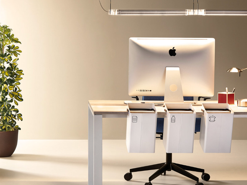 LUGANO Recycling Station, made from 1.2mm steel and can be table/desk mounted 1 LUGANO Recycling Station, made from 1.2mm steel and can be table/desk mounted