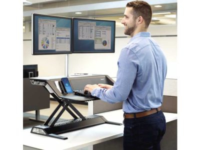 Fellowes Lotus Fully Assembled Sit/Stand Workstation, USB Ports, Wireless Charge