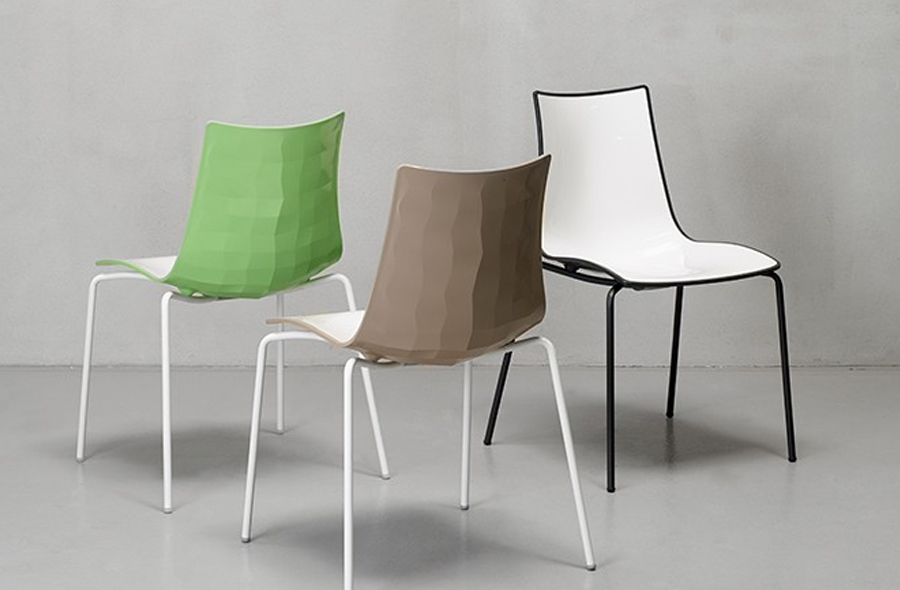 ZEBRA Canteen stackable chair, made from Recyclable polymer with chrome legs. 3 ZEBRA Canteen stackable chair, made from Recyclable polymer with chrome legs. - Image 3